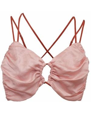 Shinaraa Sleeveless Cropped Bra Top - Pink