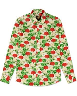 Gresham Blake Geraniums Shirt - Green