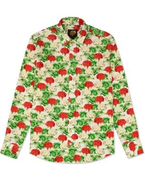 Gresham Blake Geraniums Shirt - Green