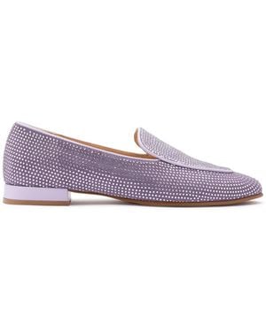 Ilvi Himari Lilac Suede Leather Loafer With Stones - Purple