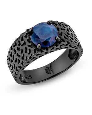 SALLY SKOUFIS Mugello Ring With Natural Sapphire - Blue