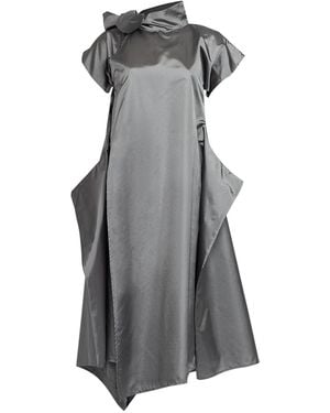 Bianca Popp Halves Shoulder Ribbon Asymmetrical Dress - Grey