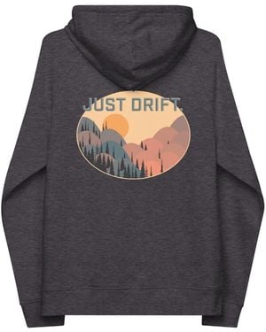 Anchor and Crew Charcoal Melange Just Drift. Seeker Organic Cotton Raglan Hoodie - Grey
