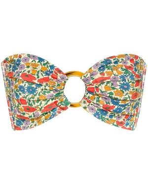 Montce Florencia Floral Tori Ties Bandeau Bikini Top - Multicolour