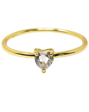 NASI SILVER Yours Heart Ring- Topaz - Metallic
