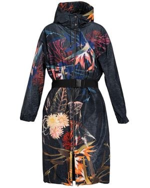 ARTISTA Hooded Quilted Parka Jacket - Blue