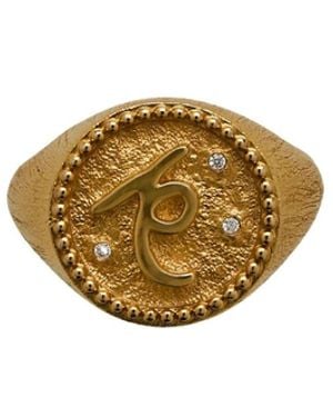 Claire Hill Designs Rebel Signet Ring - Metallic