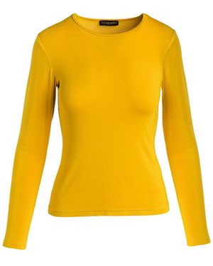 Conquista Ceylon Jersey Top - Yellow
