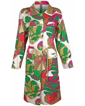 Lalipop Design Long-Sleeve Cotton Coat - Green
