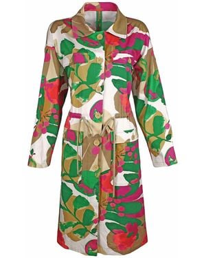 Lalipop Design Long-Sleeve Cotton Coat - Green