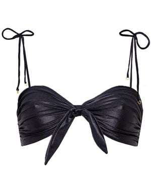Aulala Paris Miss Enthusiastic Shiny Bikini Top - Blue