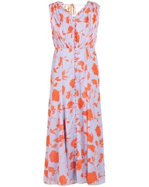 Rose & Nancy Florrie & Floral Print Midi Dress - Red