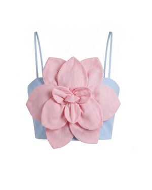 Yumi Kim Sahara Flower Linen Top - Pink