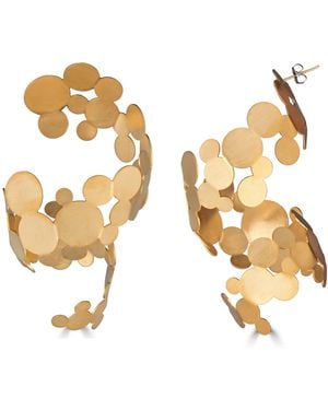 Y.han Design Cascading Brushed Spiral Earrings - Metallic