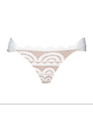 PQ Swim Water Lily Lace Fanned Bottoms Full - White