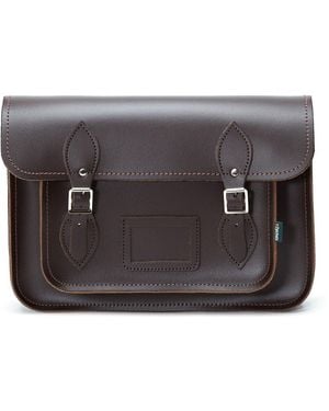 Zatchels Handmade Leather16 Inch Satchel - Gray