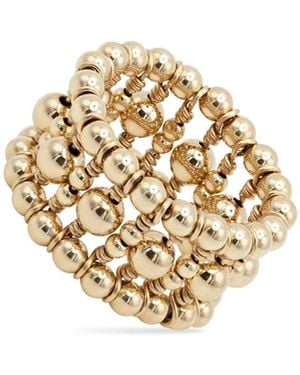 Pas De Marque Filled Beaded Ring La Bague Mini - Metallic