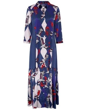 Jessica Russell Flint Maxi Shirt Dress - Blue