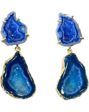 Magpie Rose Aqua & Earrings - Blue