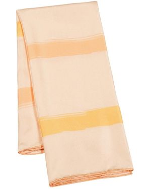 Heritagemoda Peach Hand-Painted Silk Scarf - Natural