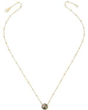 Heather Hawkins Jewelry Large Satellite Heart Shaped Gemstone Layering Necklace - Metallic
