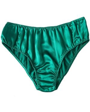Soft Strokes Silk Set Of Two Pure Mulberry Silk Bikini Pantie - Green