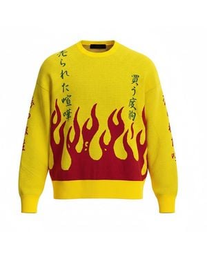 TOKKOU Pullover Knit Jumper Fire - Yellow