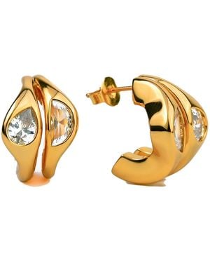 Zynnia Collective Yin-Yang Hoops - Metallic