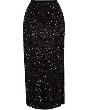 Elsava Nox Sequin Skirt - Black