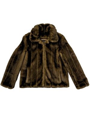 Lindsay Nicholas New York Short Faux Fur Coat - Green