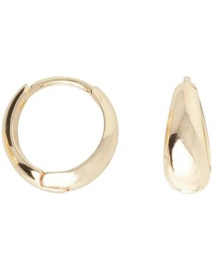 Becket + Quill Everyday Hoop Earrings - Metallic