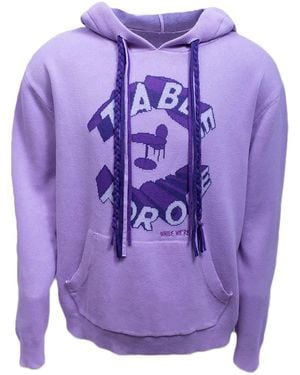 While We're Awake Lilac Knit Hoodie - Purple