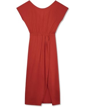 Marianne by Marie Jordane Iggy Midi Dress Organic Cotton - Red