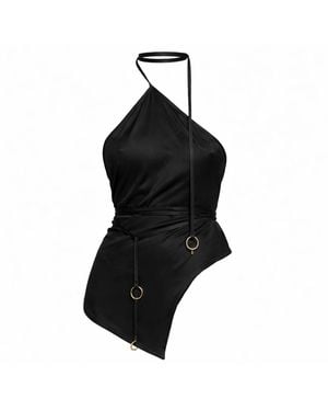 The Ethos Studio Thalassa Wrap-Top - Black