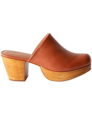 Fortress Ava Platform Clog Whiskey Nappa - Brown