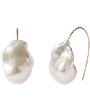 Bombyx House Baroque Pearl Hook Earrings - Metallic