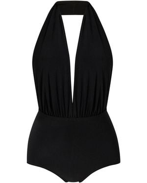 LIA ARAM Halterneck Micro Jumpsuit - Black