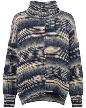 Peraluna Nashville Asymmetric Turtleneck Knit Jumper - Blue