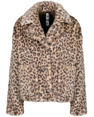 Freaky Nation Cosy Leo Fake Fur Jacket - Brown