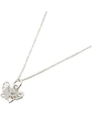 Sophelia Dainty Butterfly Charm Sterling Necklace - Metallic