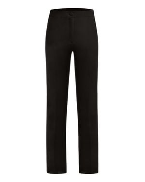 Tia Dorraine Tailored Straight-Leg Trousers - Black