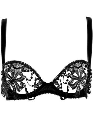 Belle -et-BonBon Bisoux Venetian Lace Bra - Black