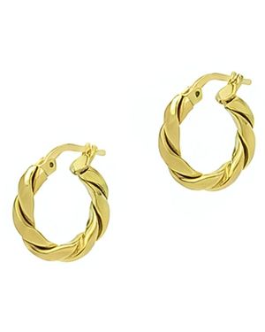 The Hoop Station Twist Extra Small Hoop Earrings - Metallic