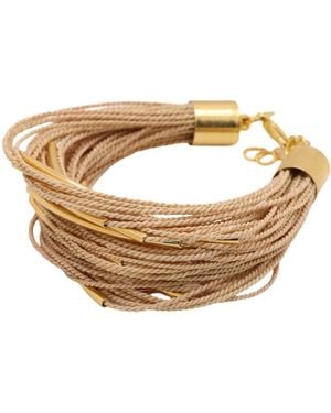 Nart Nature Making Art Neutrals The Multiple Buriti Natural Fibre Bracelet - Metallic
