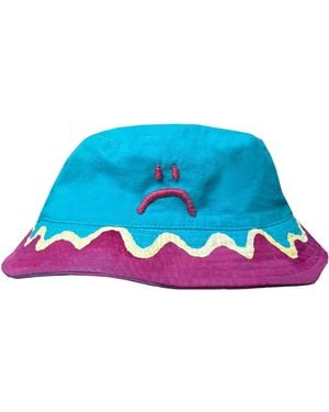 Quillattire Ice Cream Happy/Sad Bucket Hat - Blue