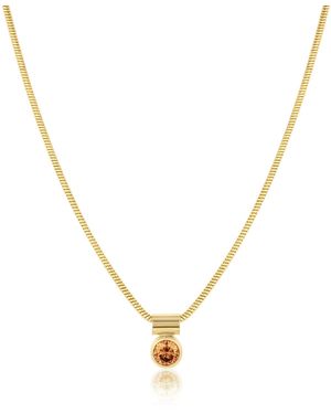 SET & STONES Ellie Birthstone Necklace- November - Metallic