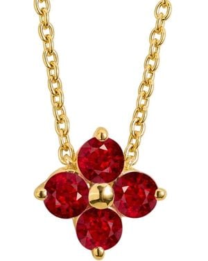 Juvetti Clover Ruby Necklace - Red