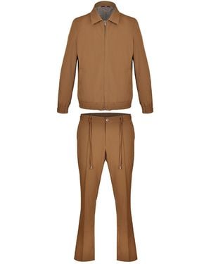 DAVID WEJ Marcelo Relaxed Jacket Set – - Brown