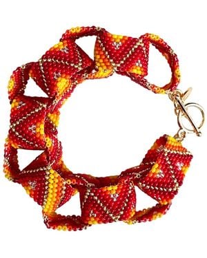 Iliana Arrazola Bold Chunky Link Bracelet, And - Red