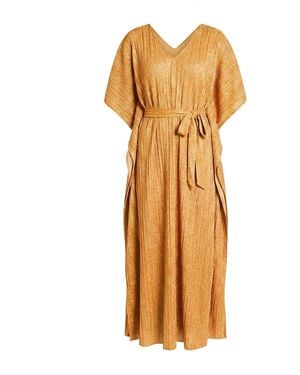 Cy Boutique Oversized Metallic Pleated Kaftan Maxi Dress